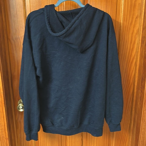 Wilson zip up navy blue sweatshirts with a hood. Size large - Picture 2 of 4